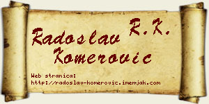 Radoslav Komerović vizit kartica